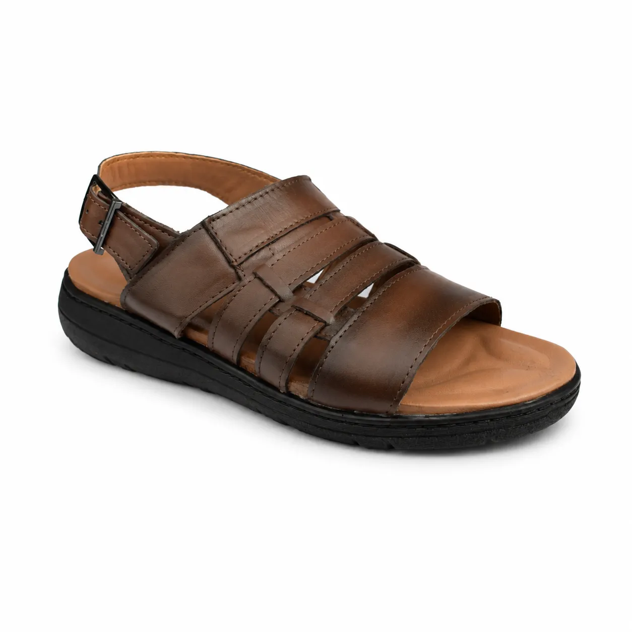 Sandales pour homme 022 marron Cuir  